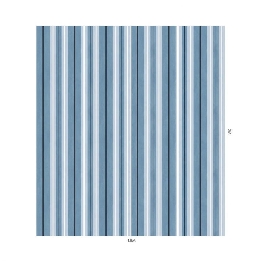 LAURISTON STRIPE Wallpaper - Blue - House of Hackney