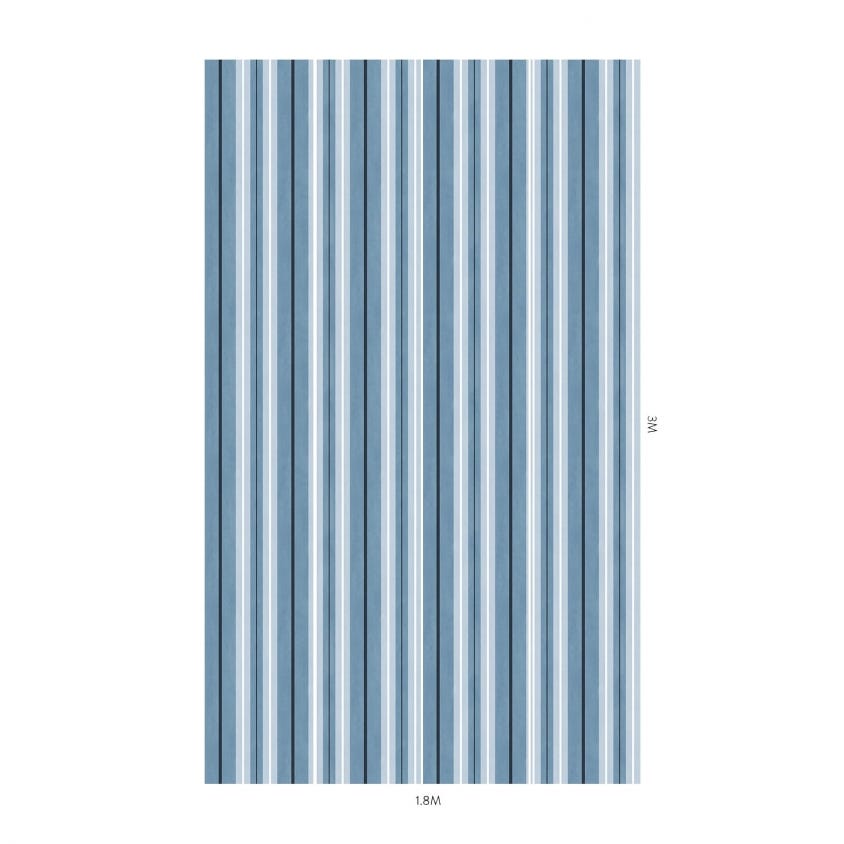 LAURISTON STRIPE Wallpaper - Blue - House of Hackney