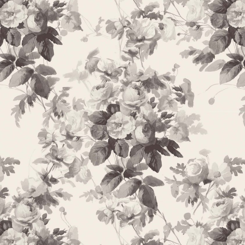 LONDON ROSE Wallpaper - Gray - House of Hackney