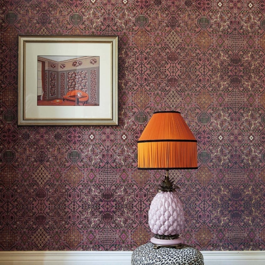 MEY MEH Wallpaper - Pink - House of Hackney