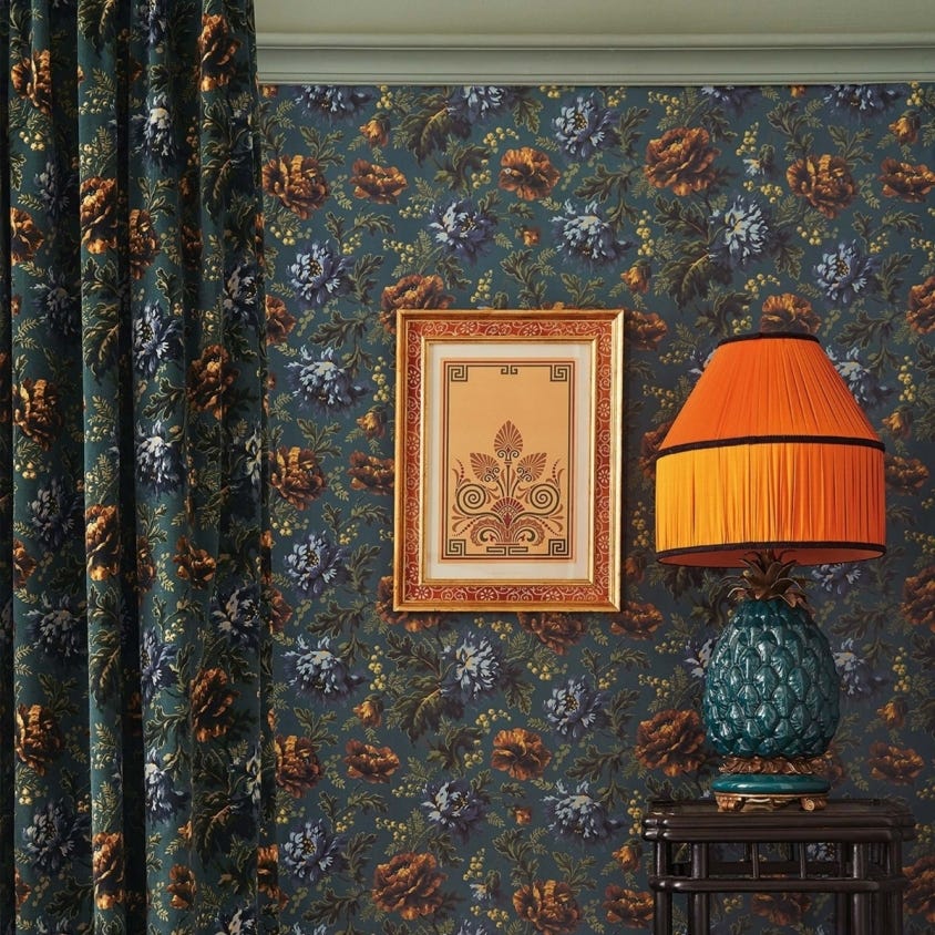 OPIA Wallpaper - Teal - House of Hackney