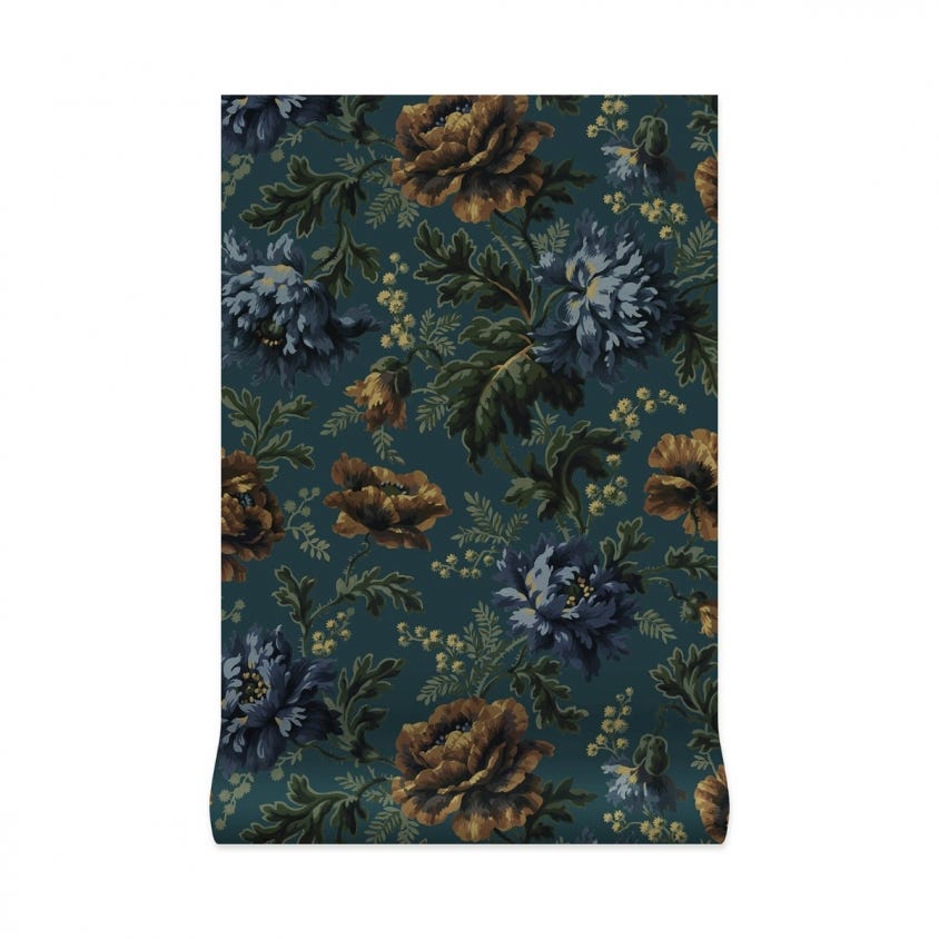 OPIA Wallpaper - Teal - House of Hackney