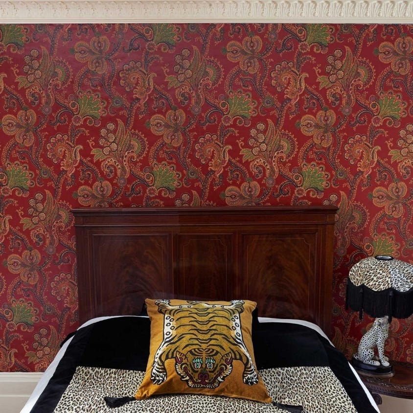 PALME CASHMIR Wallpaper - Red - House of Hackney