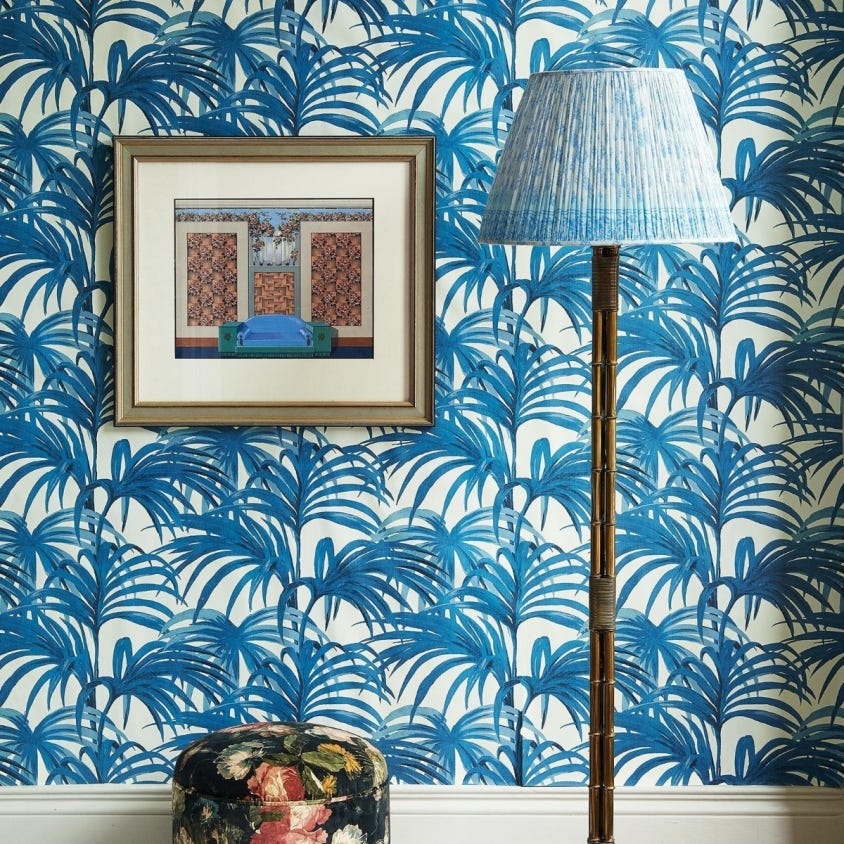 PALMERAL Wallpaper - Blue - House of Hackney