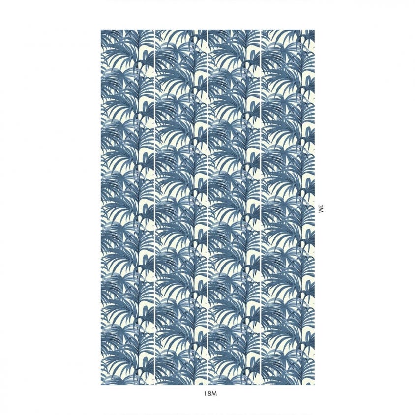 PALMERAL Wallpaper - Blue - House of Hackney