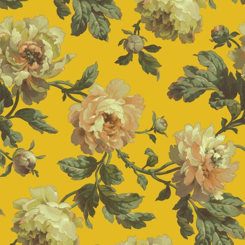 PEONEDEN Wallpaper - Yellow - House of Hackney