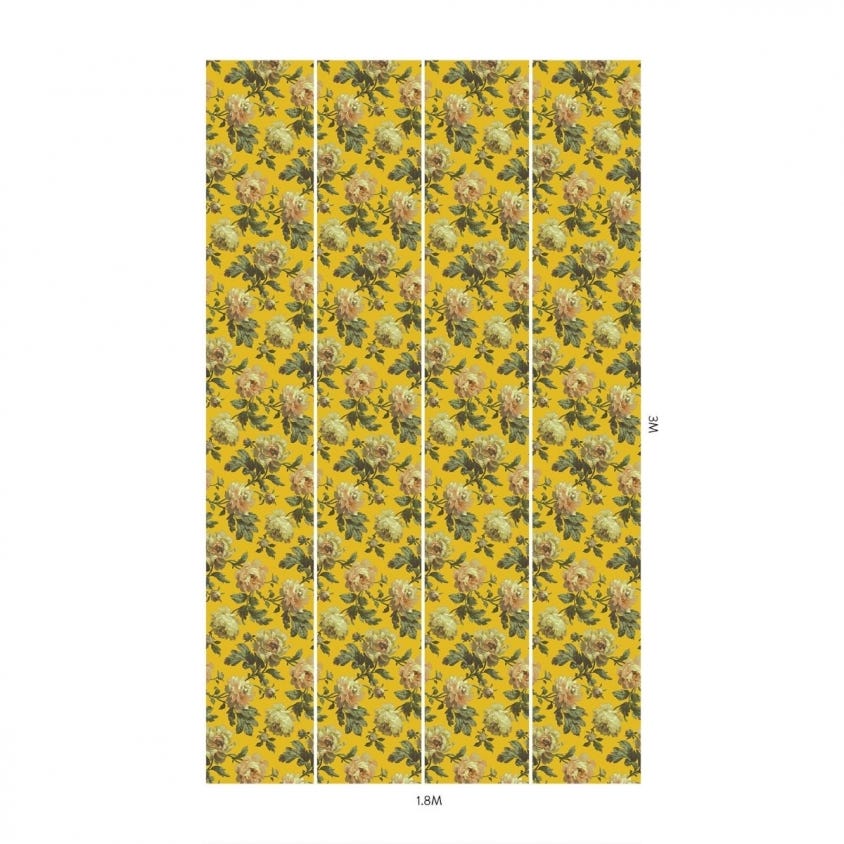 PEONEDEN Wallpaper - Yellow - House of Hackney