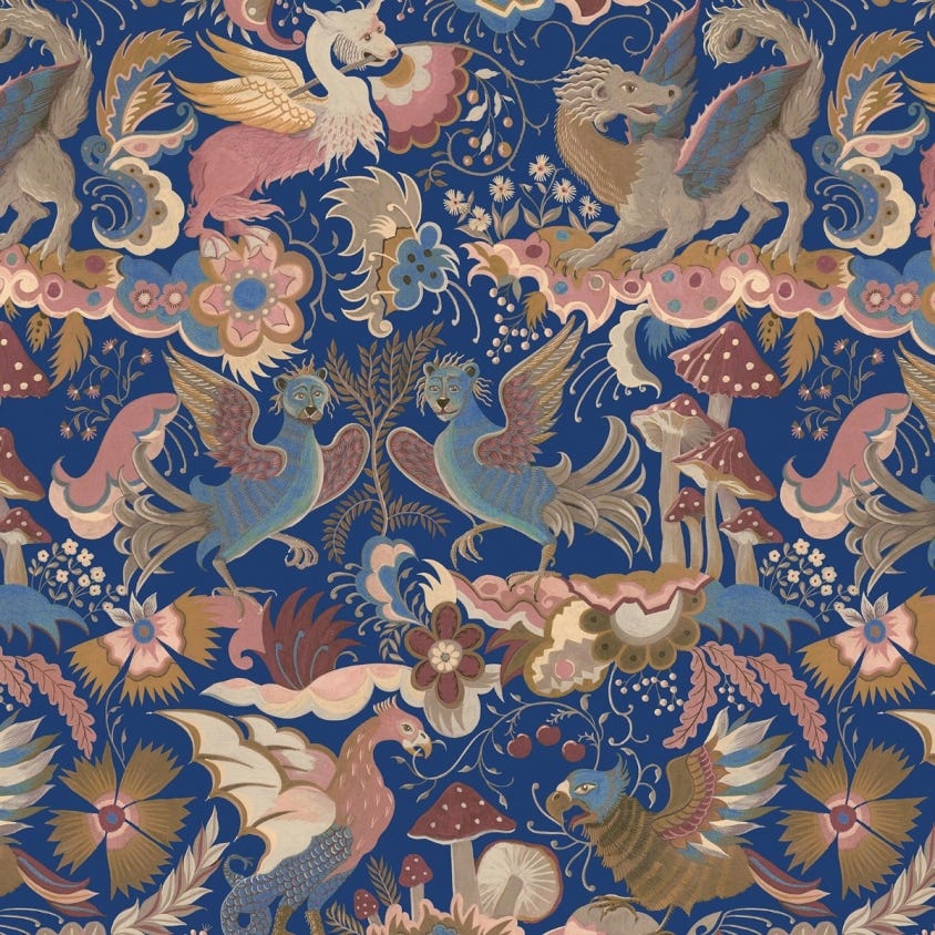 PHANTASIA Nursey Wallpaper - Blue - House of Hackney