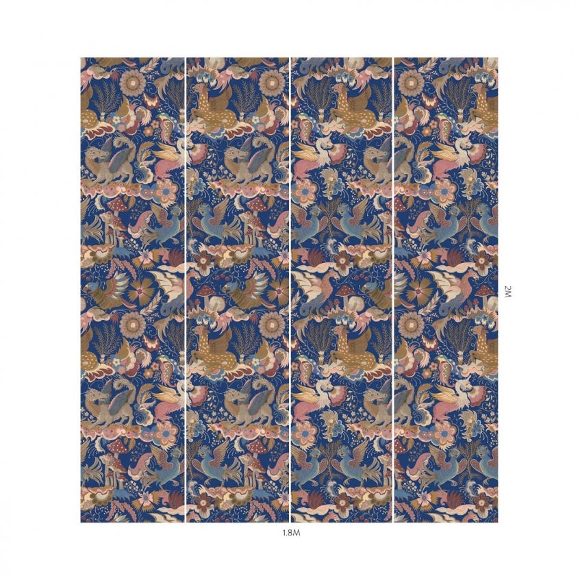 PHANTASIA Nursey Wallpaper - Blue - House of Hackney