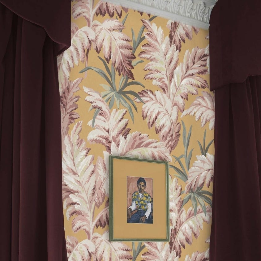 PLUMA Wallpaper - Yellow - House of Hackney