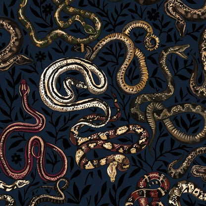 SNAKES AND ADDERS Wallpaper - Black - House of Hackney