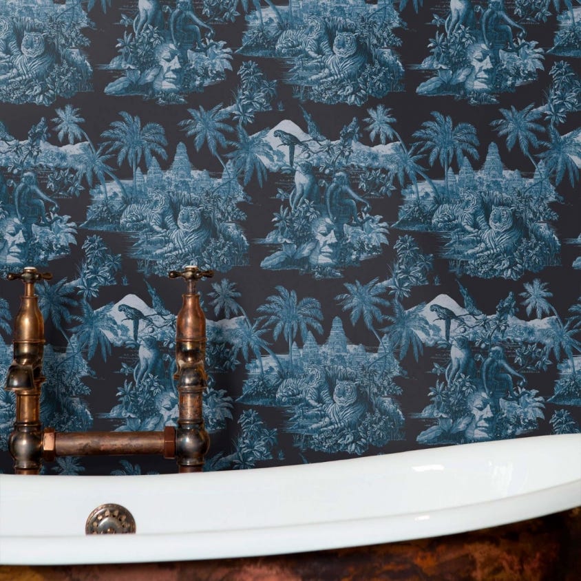 SUMATRA Wallpaper - Blue - House of Hackney