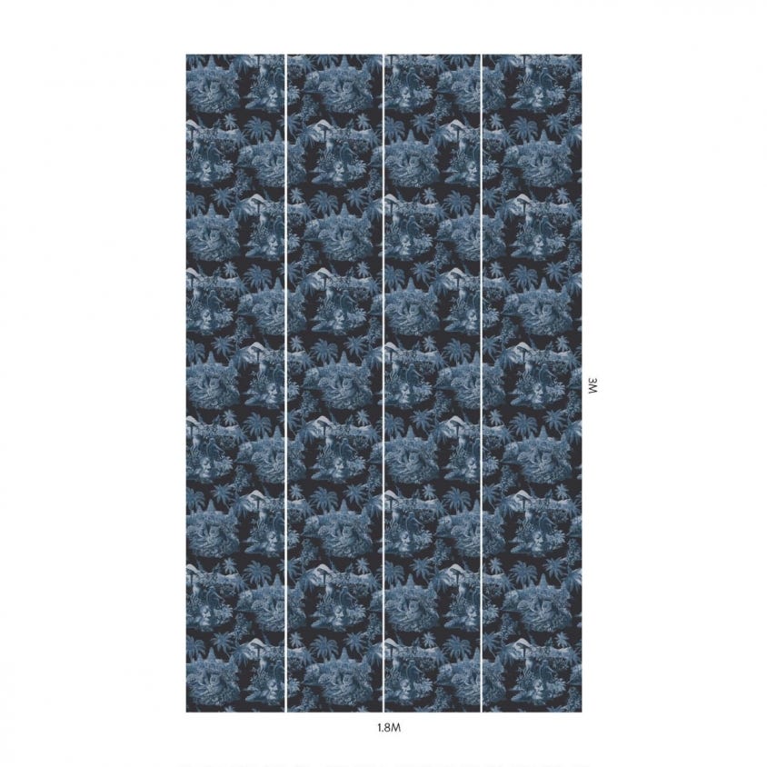 SUMATRA Wallpaper - Blue - House of Hackney