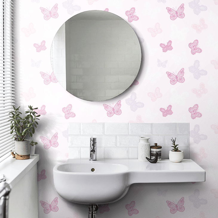 Butterfly Nursey Room Wallpaper 6 - Pink