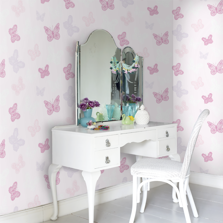 Butterfly Nursey Room Wallpaper 7 - Pink