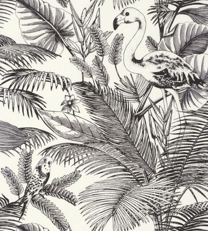 Tropical World Wallpaper - Gray