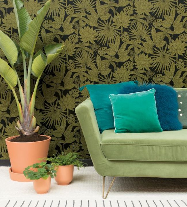 Hawai Room Wallpaper - Green