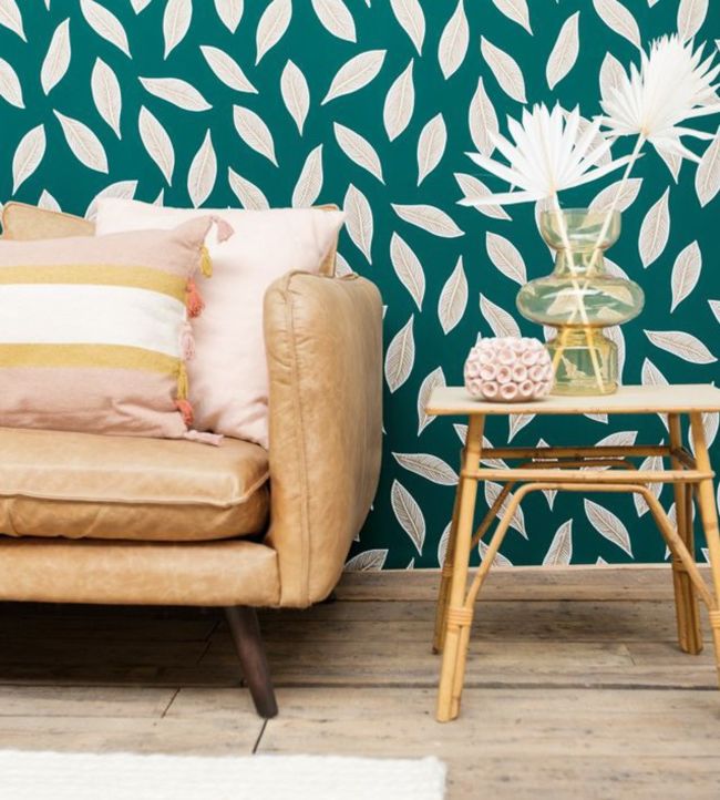 Gabon Room Wallpaper 2 - Teal