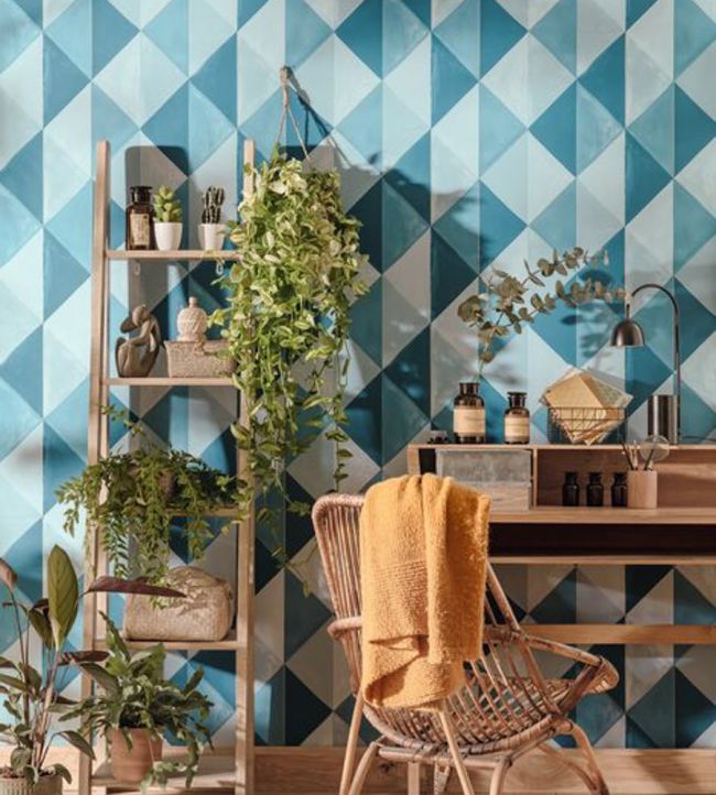 Plenitude Room Wallpaper - Blue