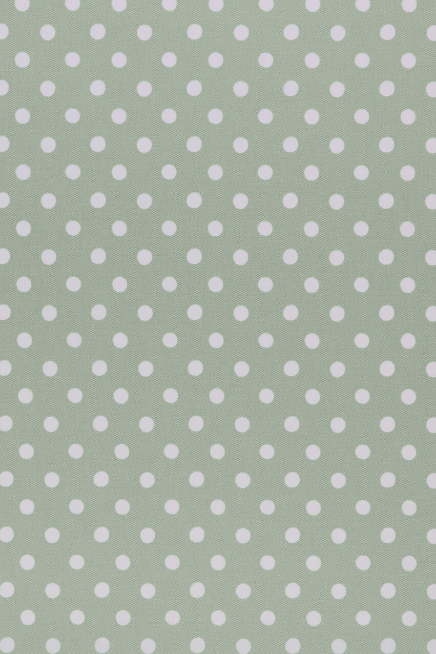 Button Spot Cotton Duck Fabric - Green