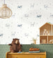 Grizzly Bears Room Wallpaper - Blue