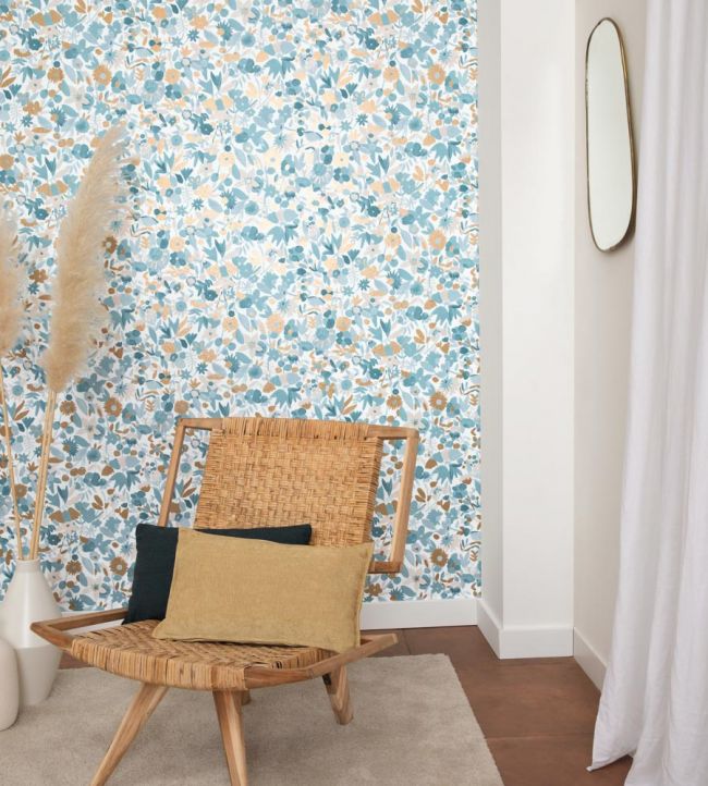 Naivete Room Wallpaper - Teal