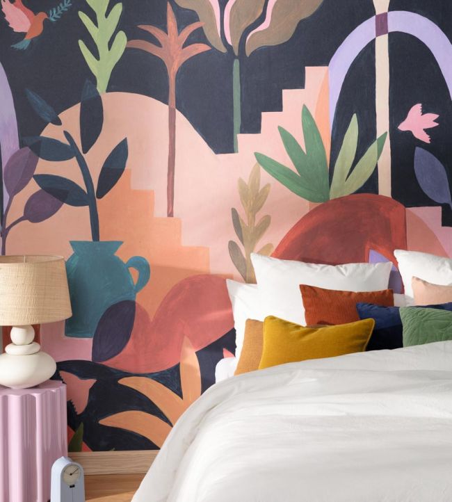 Pays Imaginaire Room Wallpaper - Multicolor