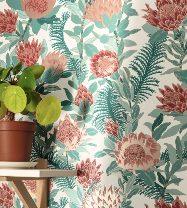 Fragrance Room Wallpaper 2 - Teal