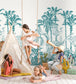 La Jungle Enchantee Room Wallpaper - Blue