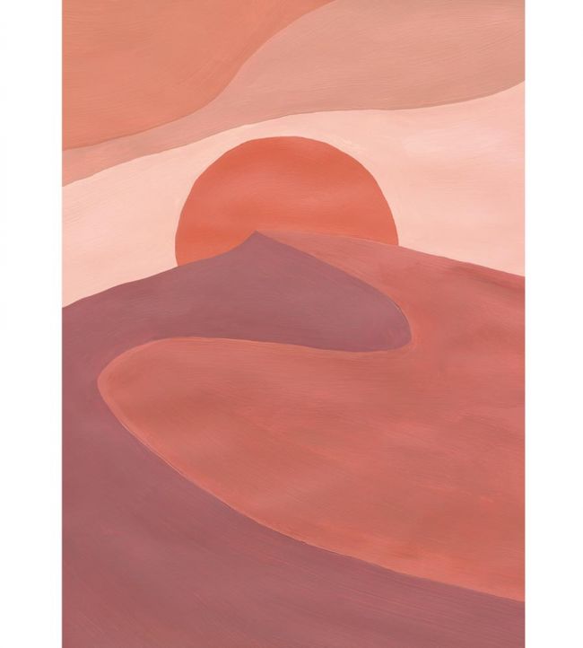 Sunset Desert Room Wallpaper 2 - Pink