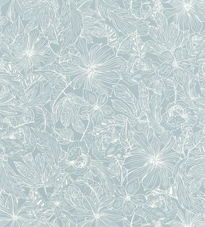 Tropical Sun Wallpaper - Silver 