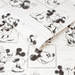 Mickey & Minnie sketch Nursey Room Wallpaper - White
