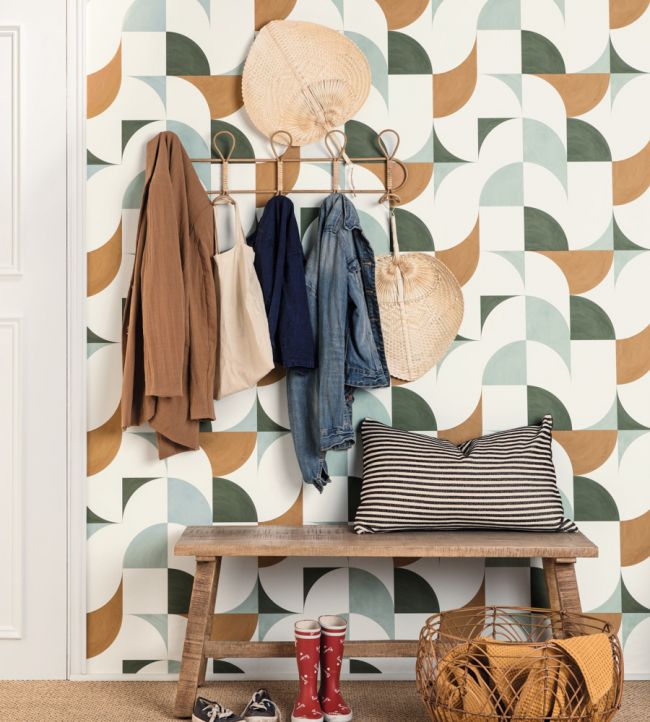 Look Around Room Wallpaper - Multicolor