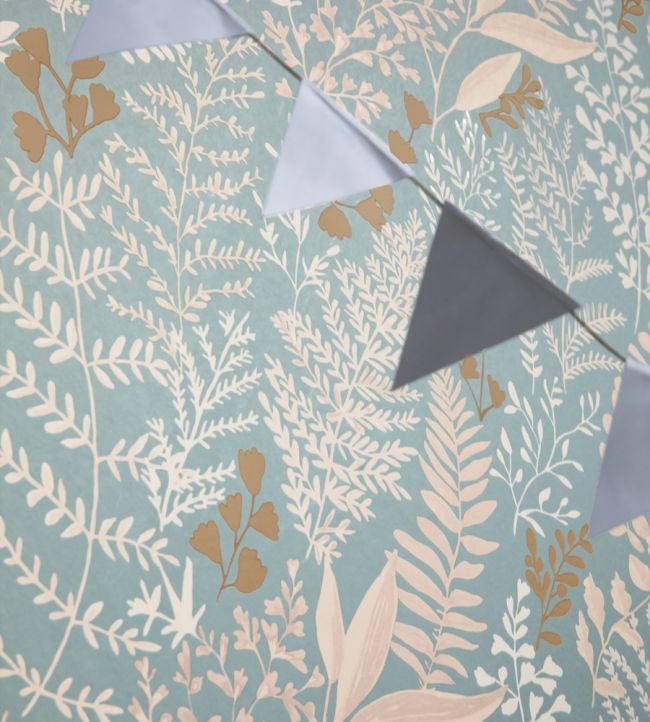 Woodland Room Wallpaper - Teal