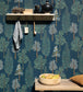 The Tree House Room Wallpaper - Blue