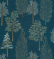 The Tree House Wallpaper - Blue 