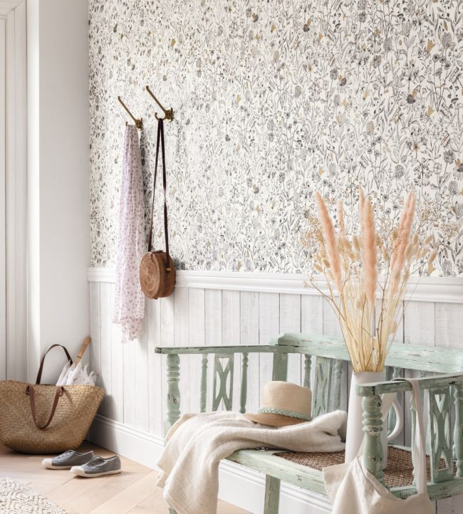 Jardin De Giverny Room Wallpaper 3 - Gray