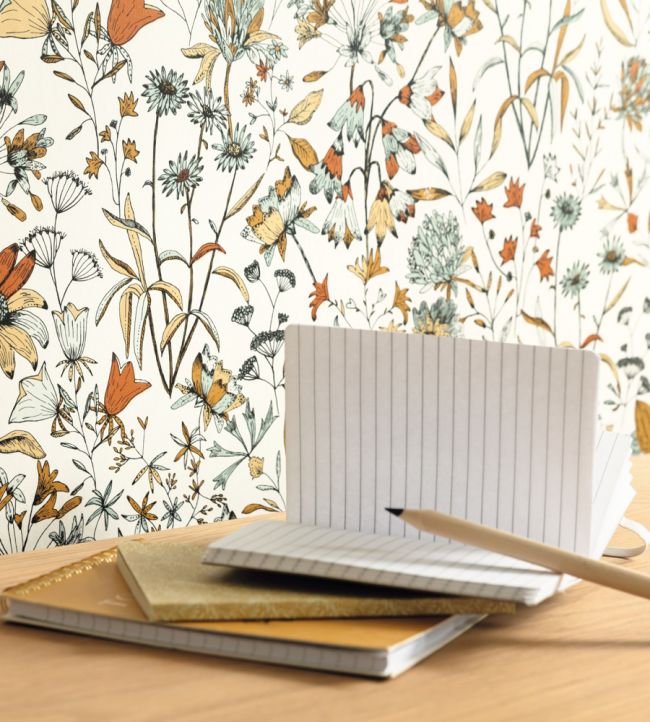 Jardin De Giverny Room Wallpaper - Brown