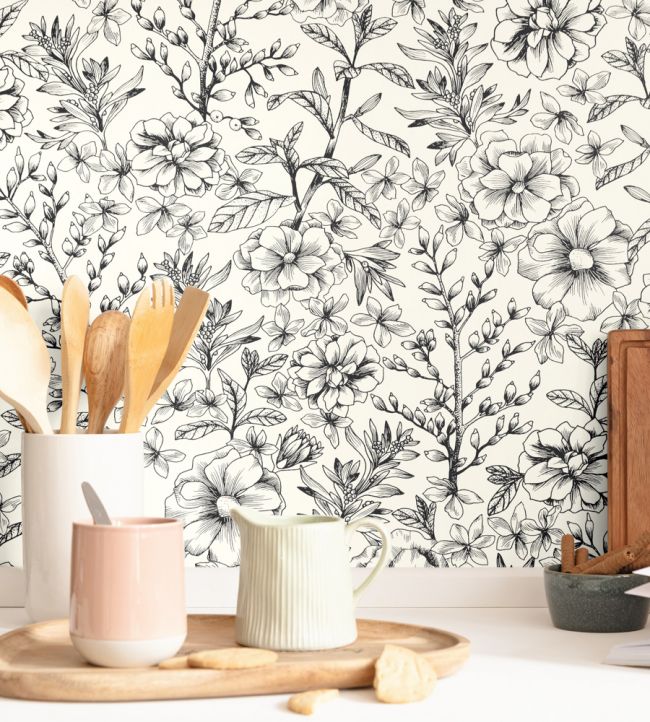 Jardin De Beauregard Room Wallpaper 2 - Gray