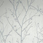 Water Silk Sprig Wallpaper - Silver 