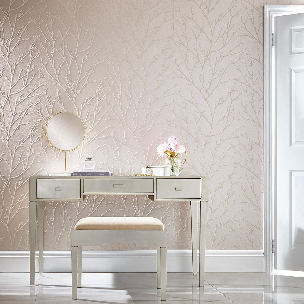 Woodland Room Wallpaper - Pink