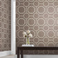 Sashiko Room Wallpaper - Brown