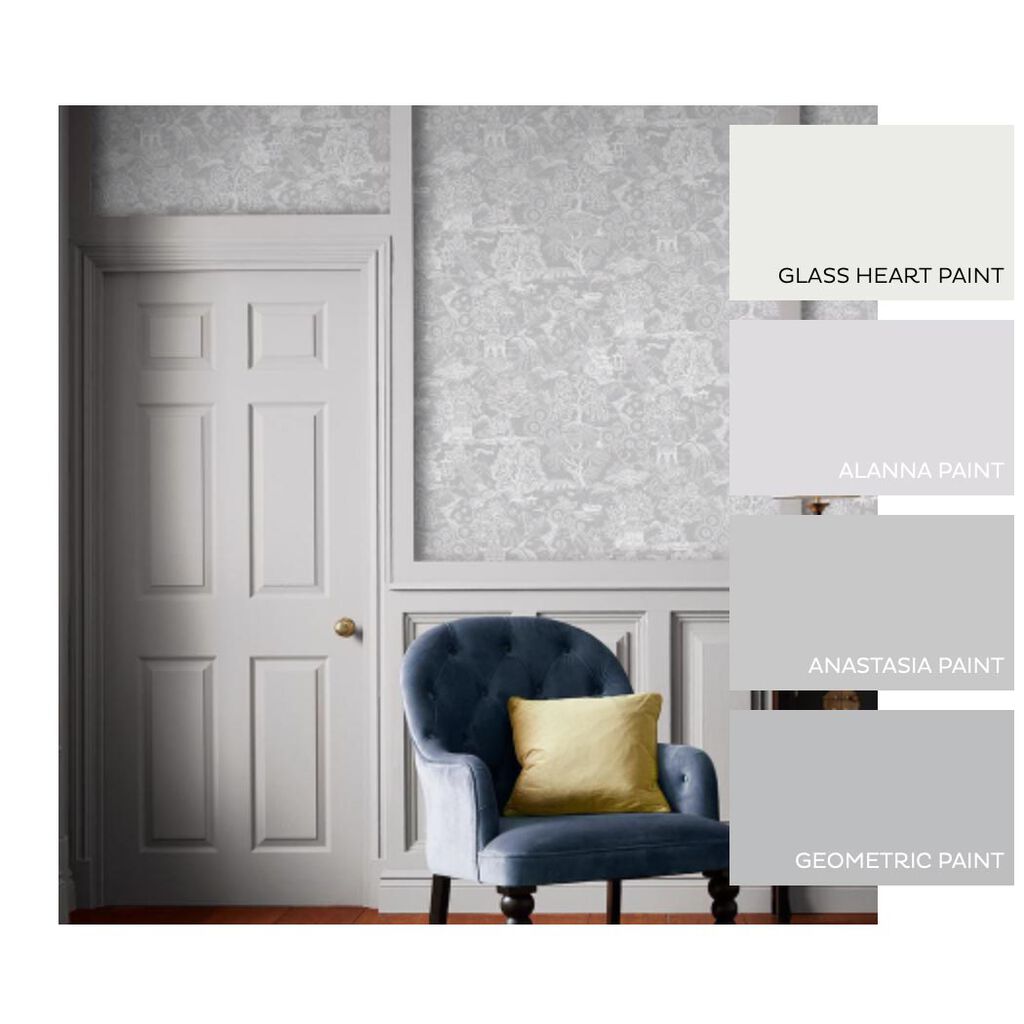 Basuto Room Wallpaper 2 - Gray