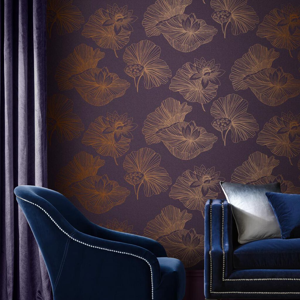 Lotus Room Wallpaper 2 - Blue