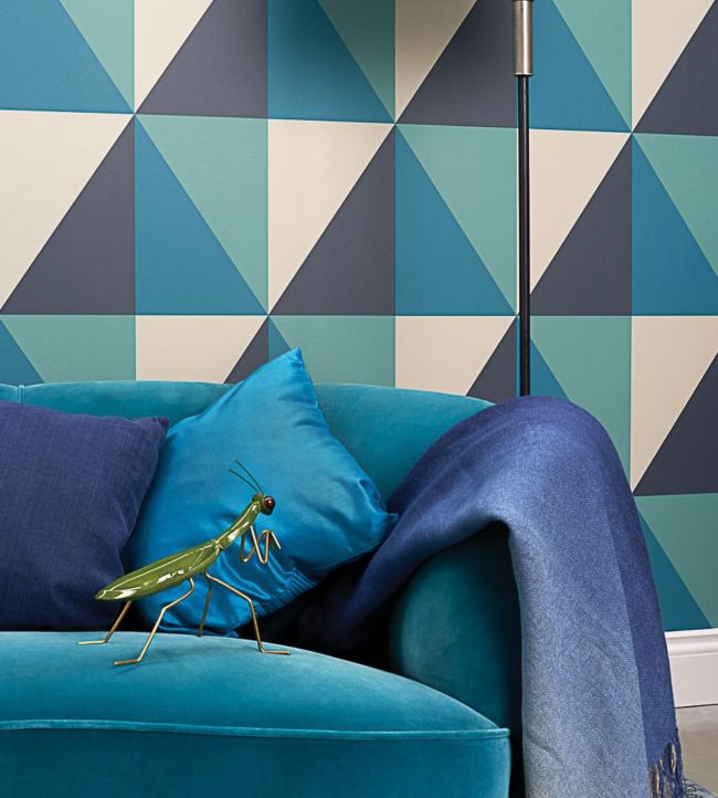 Apex Grand Wallpaper - Teal - Cole & Son