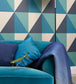 Apex Grand Wallpaper - Teal - Cole & Son