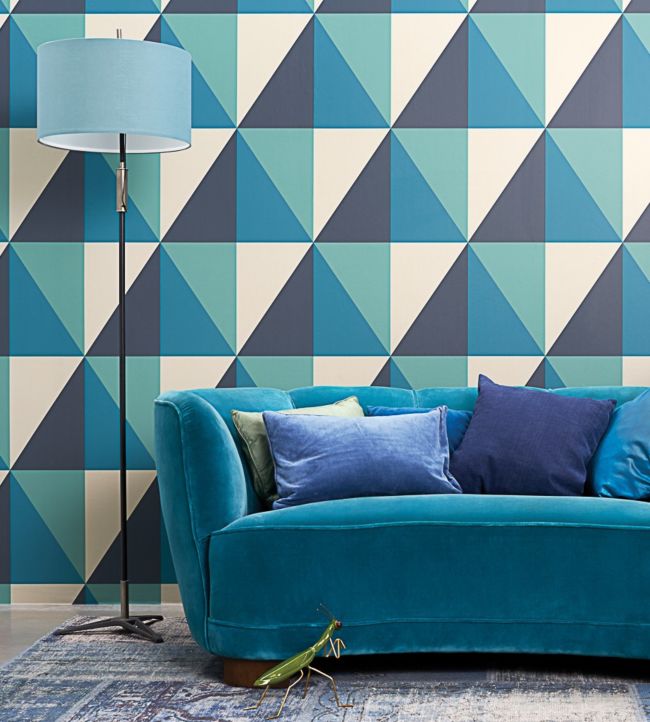 Apex Grand Wallpaper - Teal - Cole & Son