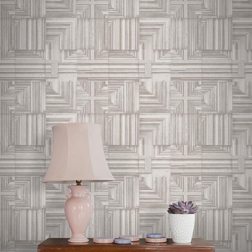 Labyrinth Room Wallpaper - White