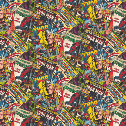 Marvel Cover Story Nursey Wallpaper - Multicolor