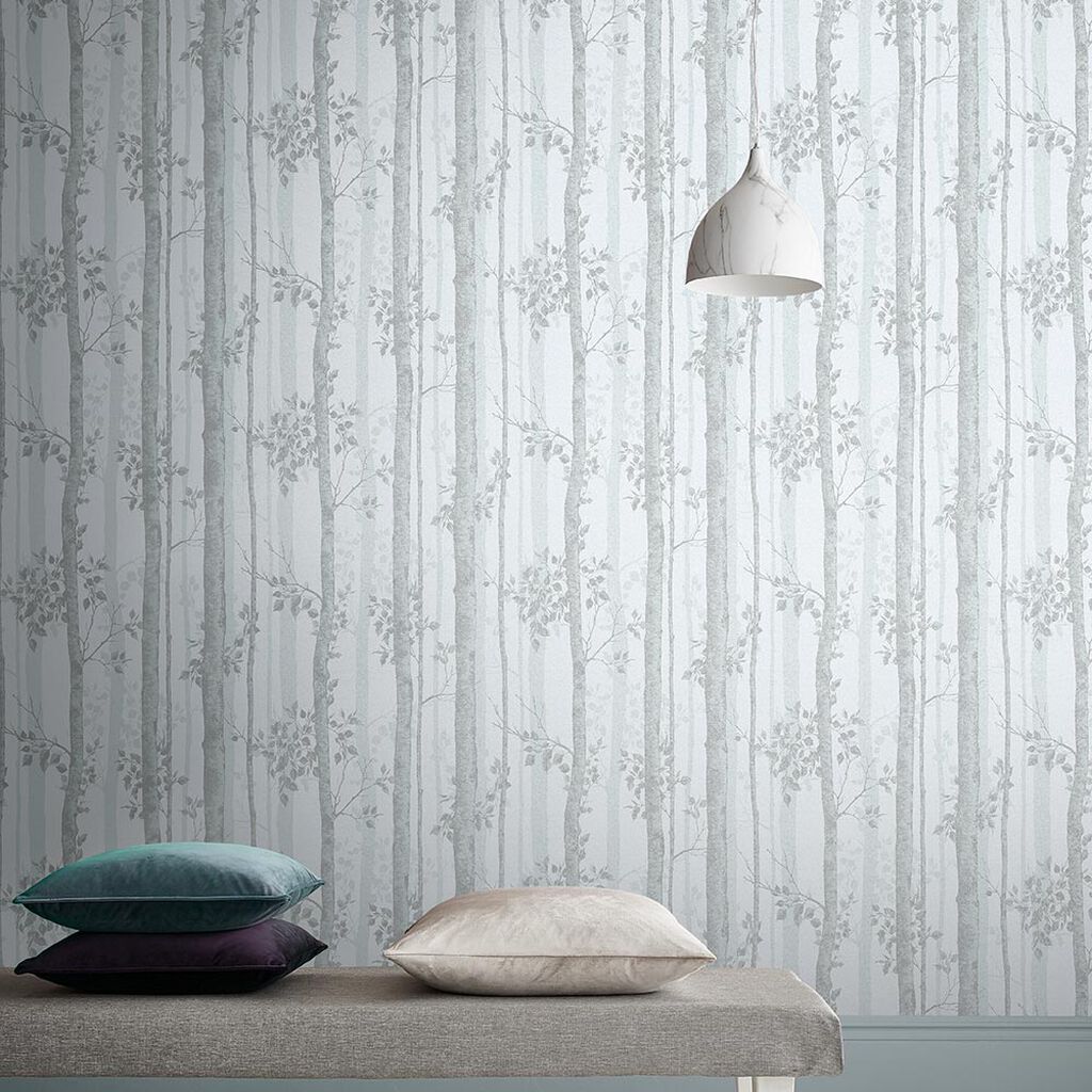 Albero Room Wallpaper - Gray